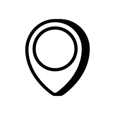 Konum simgesi vektörde. Logotype