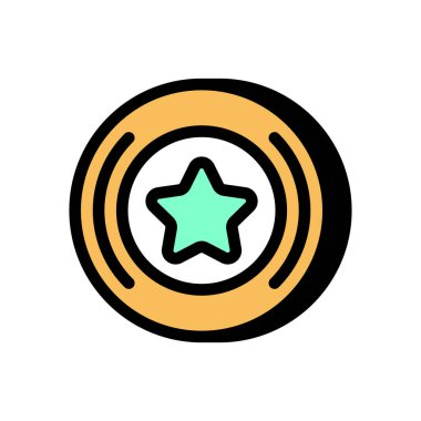 Vektör olarak frizbi ikonu. Logotype