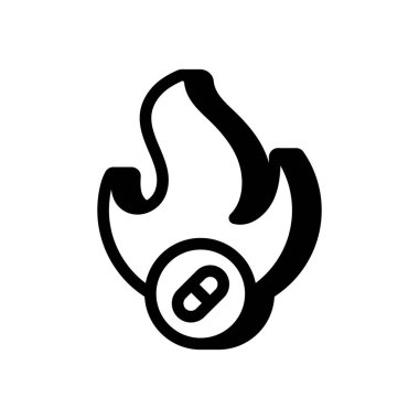 Yağ çözücü haplar ikonu vektörde. Logotype