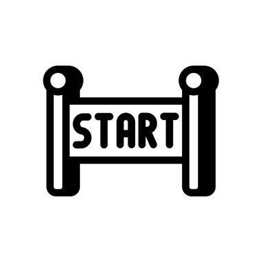 Çizgi simgesini vektör olarak başlat. Logotype