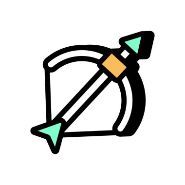 Vektör olarak yay simgesi. Logotype