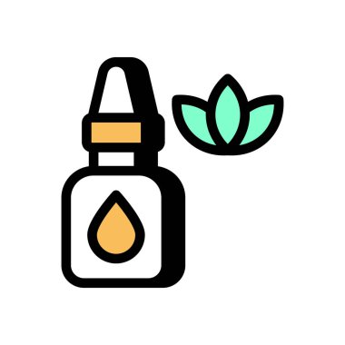 Vektör içinde temel yağ simgesi. Logotype