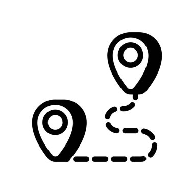 Varış simgesi vektörde. Logotype