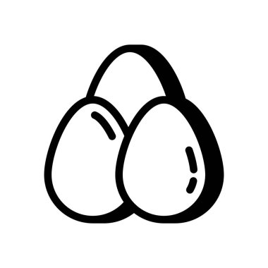 Yumurta simgesi vektörde. Logotype