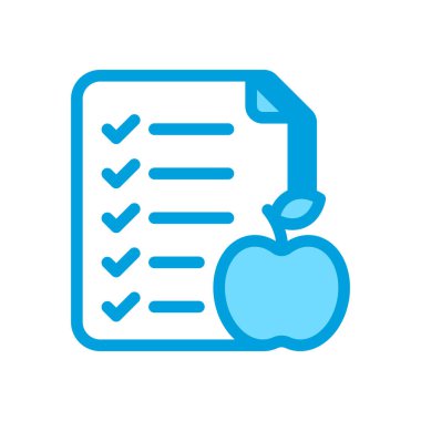 Vektör olarak Diyet Dilek Listesi simgesi. Logotype