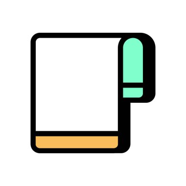 Havlu simgesi vektörde. Logotype