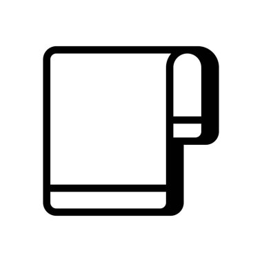 Havlu simgesi vektörde. Logotype