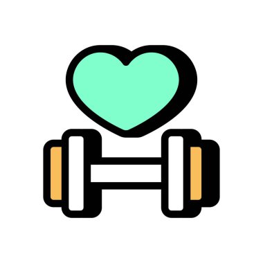 Fitness icon in vector. Logotype
