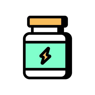 Protein ikonu vektörde. Logotype