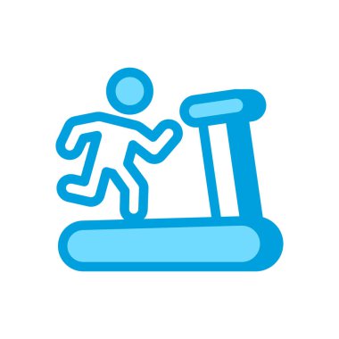 Koşu bandı simgesi vektörde. Logotype