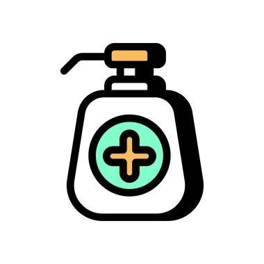 Vektör olarak dezenfektan ikonu. Logotype
