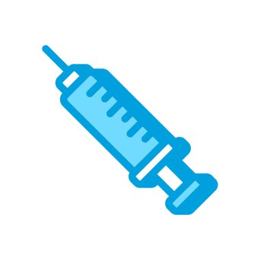 Şırınga simgesi vektörde. Logotype