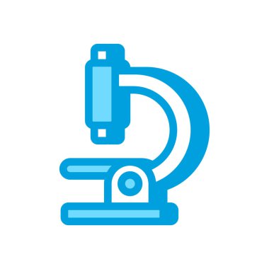 Mikroskop simgesi vektörde. Logotype