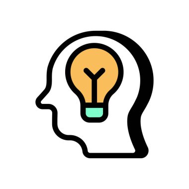 Vektör olarak Entelektüel Sağlık simgesi. Logotype