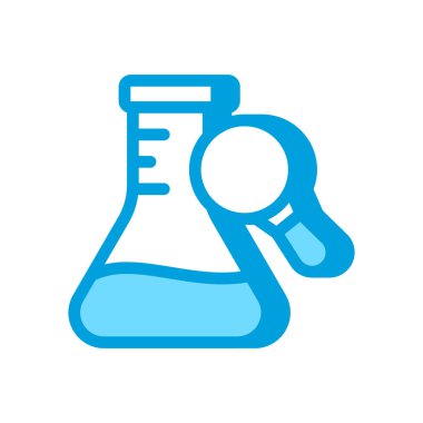 Laboratuvar simgesi vektörde. Logotype