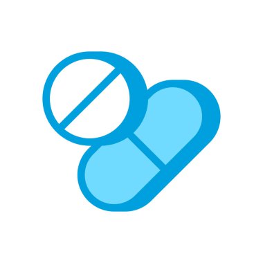 Vektör olarak hap ikonu. Logotype