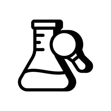 Laboratuvar simgesi vektörde. Logotype