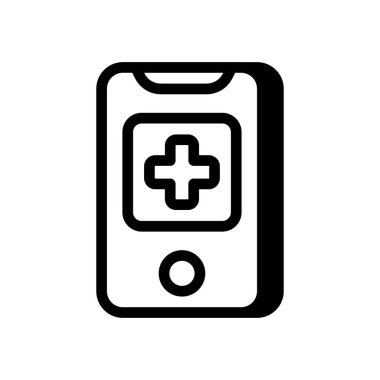 Vektör olarak Sağlık Uygulaması simgesi. Logotype