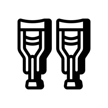 Koltuk değnekleri simgesi vektörde. Logotype