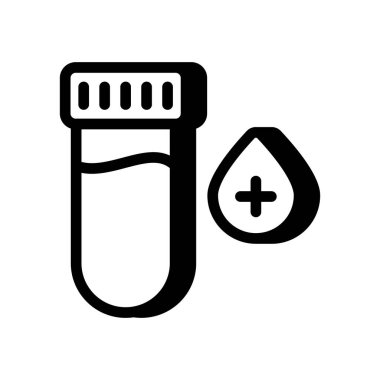 Vektör olarak kan testi simgesi. Logotype
