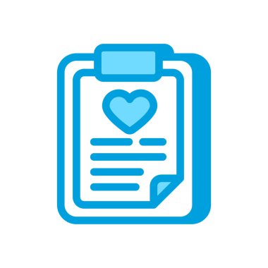 Kan Testi Raporları ikonu vektörde. Logotype