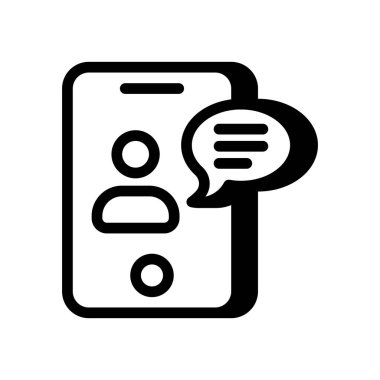 Teletıp Konuşma simgesi vektör. Logotype