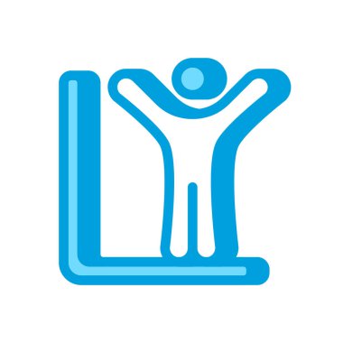 Vektör içinde gövde kütle indeksi simgesi. Logotype