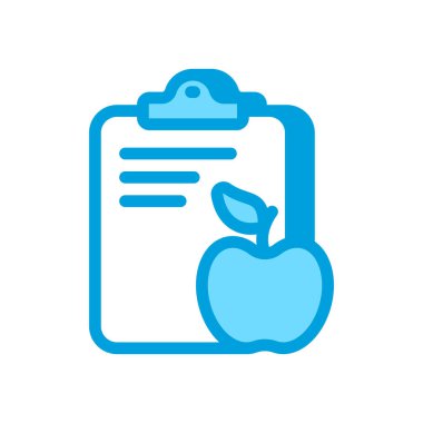 Vektör olarak sağlıklı diyet reçetesi simgesi. Logotype