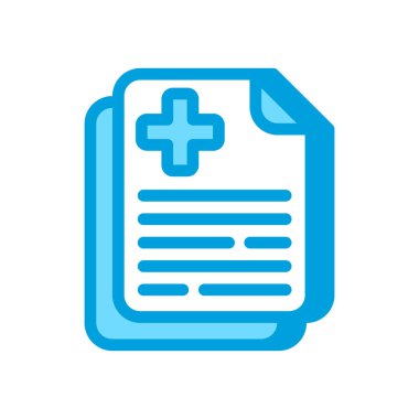 Tıbbi rapor simgesi vektörde. Logotype