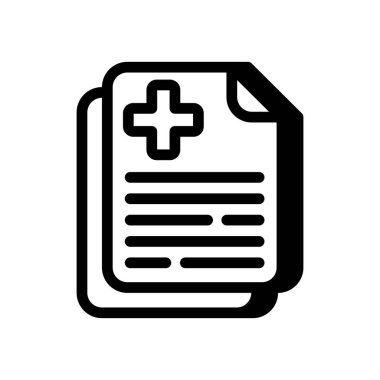 Tıbbi rapor simgesi vektörde. Logotype