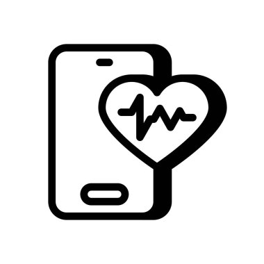 Mobil Sağlık ikonu. Logotype