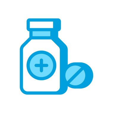 Tıbbi İlaç ikonu vektörde. Logotype