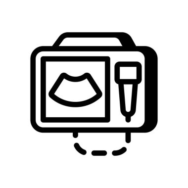 Ultrason Makine simgesi vektörde. Logotype