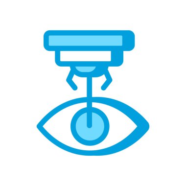 Lazer Göz Tedavi ikonu vektörde. Logotype