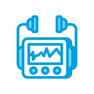 Defibrilatör simgesi vektörde. Logotype