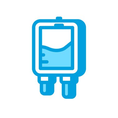 Kan Torbası simgesi vektörde. Logotype