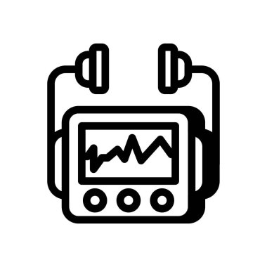 Defibrilatör simgesi vektörde. Logotype