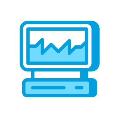 EKG Makine simgesi vektörde. Logotype