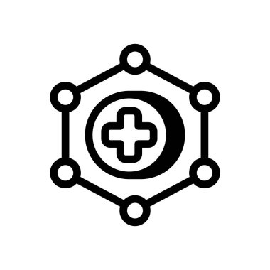 Vektör olarak Sağlık Ağı simgesi. Logotype