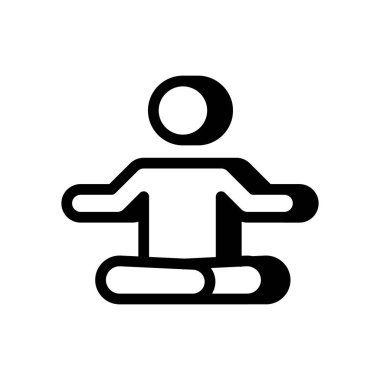 Vektör olarak meditasyon simgesi. Logotype