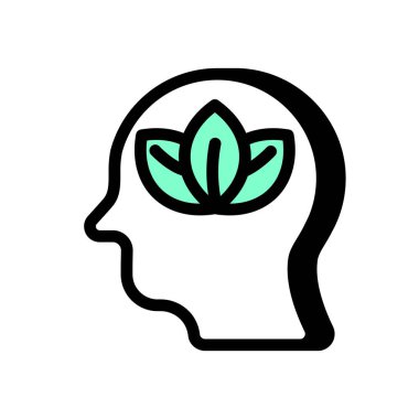 Yeşil simgeyi vektör olarak düşün. Logotype