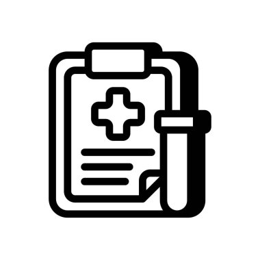 Tıbbi Test simgesi vektörde. Logotype