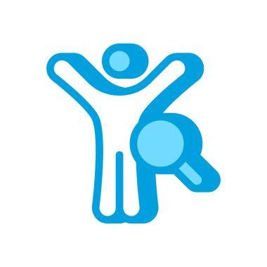 Vektör olarak vücut kontrol simgesi. Logotype