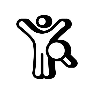 Vektör olarak vücut kontrol simgesi. Logotype