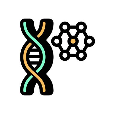 Vektör olarak DNA Test simgesi. Logotype