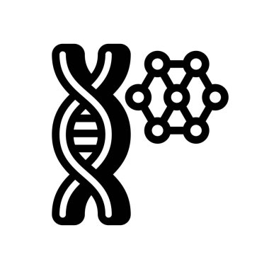 Vektör olarak DNA Test simgesi. Logotype