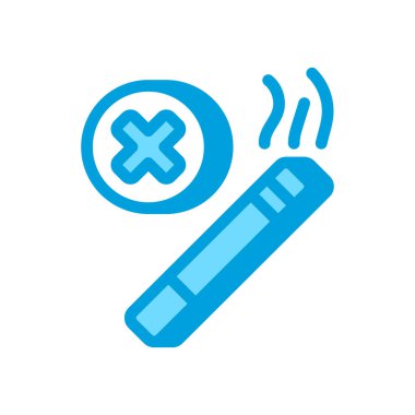 Tütün bırakma danışmanı vektör simgesi. Logotype
