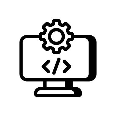 Tıbbi kodlama simgesi vektörde. Logotype