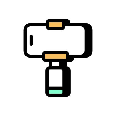 Vektör olarak selfie çubuğu simgesi. Logotype