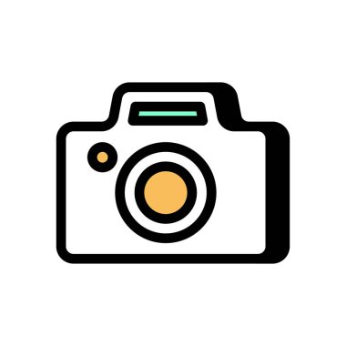Kamera simgesi vektörde. Logotype